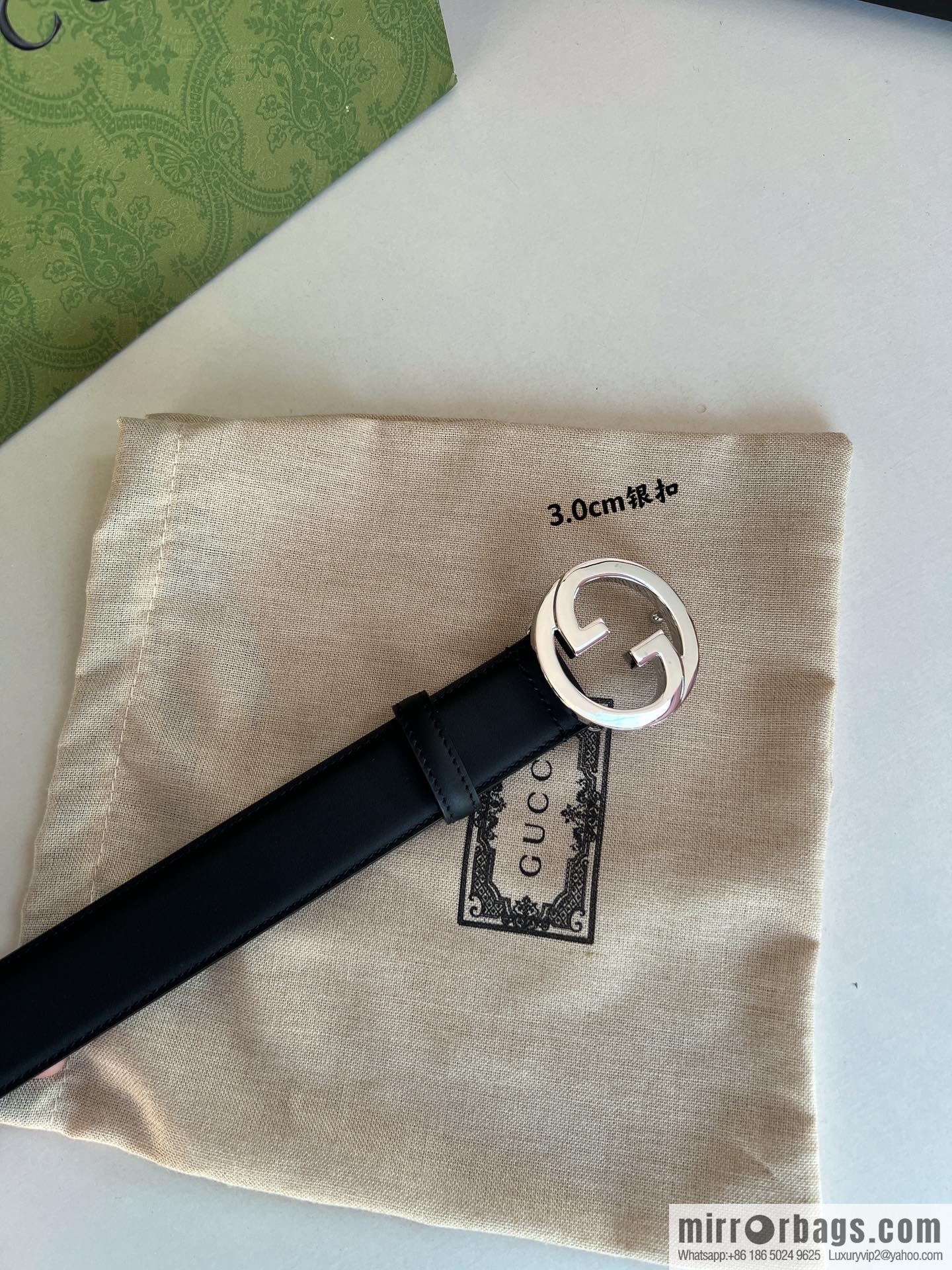 Gucci Gucci Blondie series narrow version 3.0cm women's belt