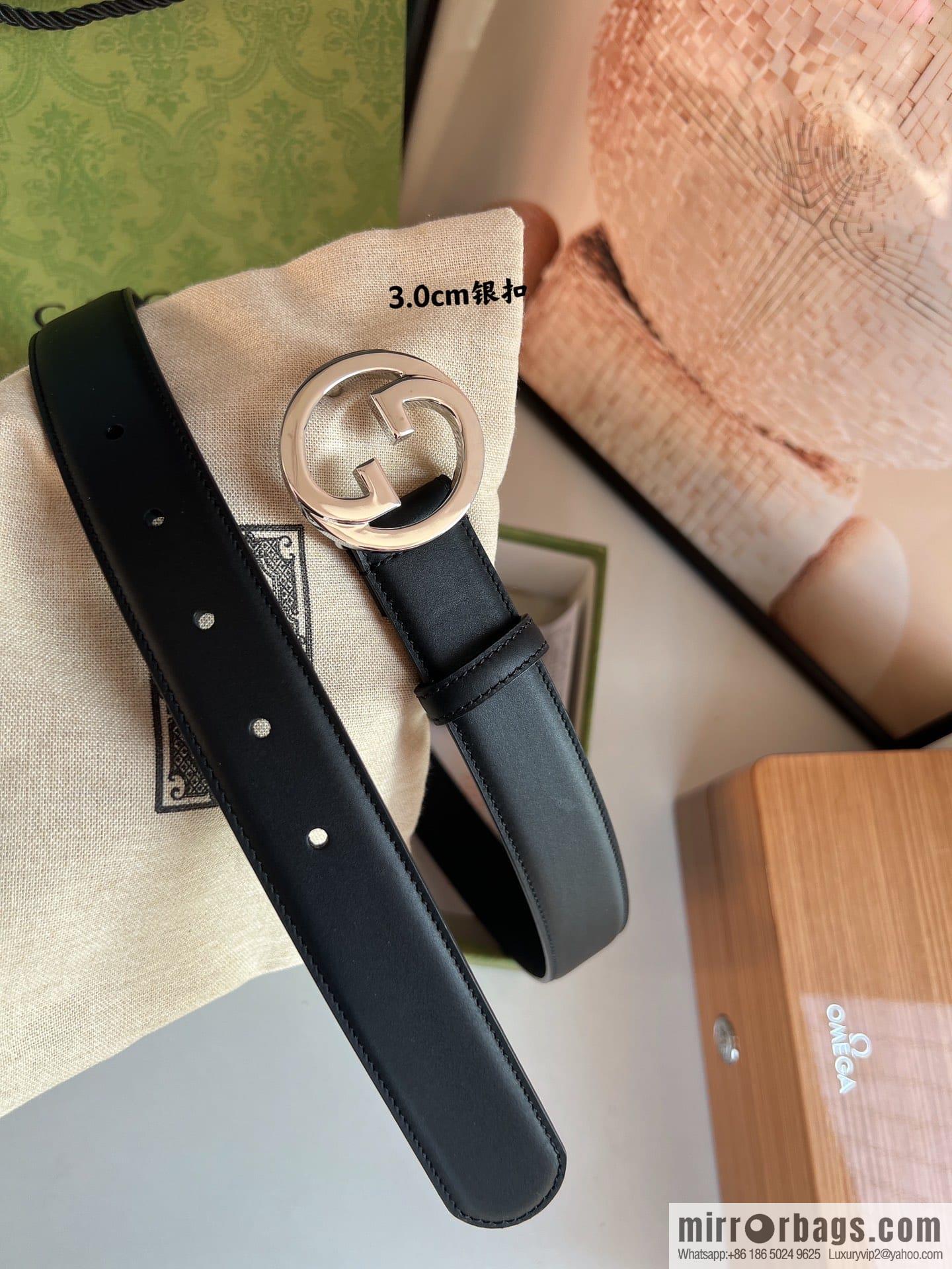 Gucci Gucci Blondie series narrow version 3.0cm women's belt