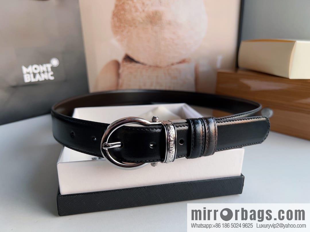 Montblanc, Men's Classic 3.0cm Rotatable Oval Double Sided Belt