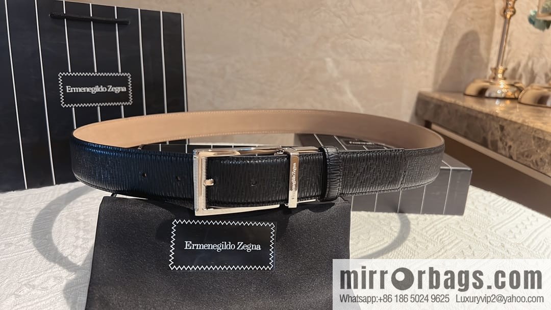Ermengildo. Zein Italian Zegna Men's First Cowhide Belt 3.5cm