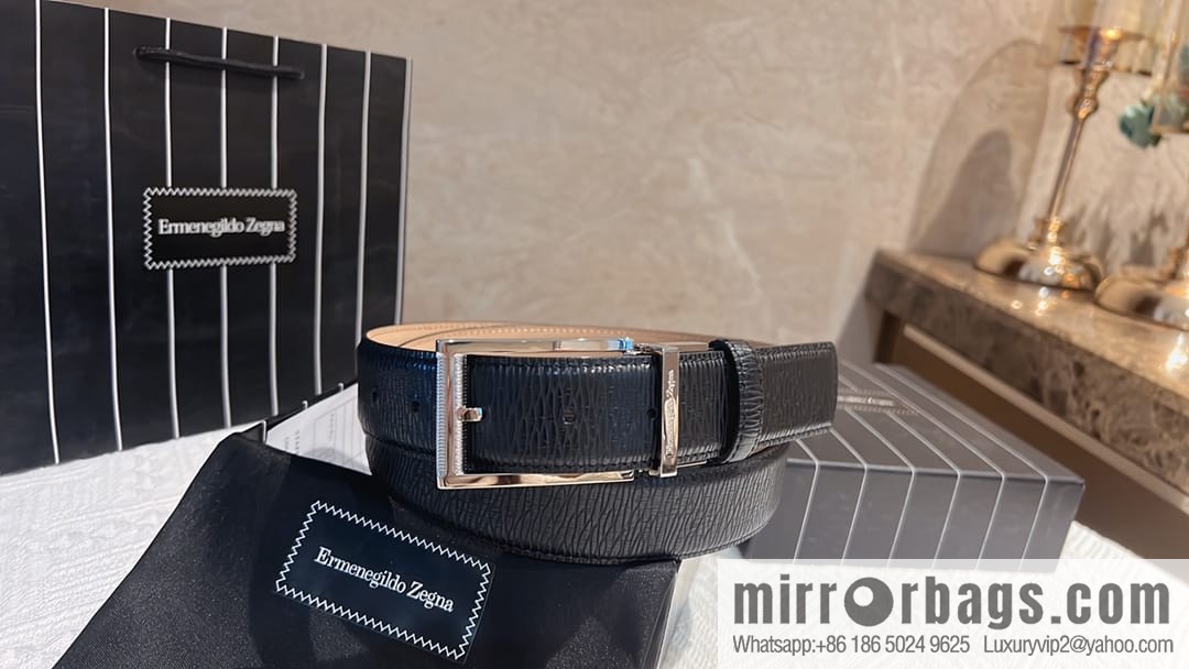 Ermengildo. Zein Italian Zegna Men's First Cowhide Belt 3.5cm