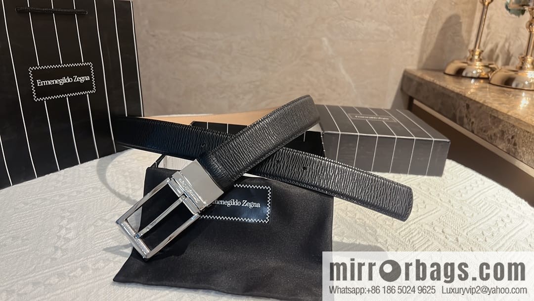 Ermengildo. Zein Italian Zegna Men's First Cowhide Belt 3.5cm