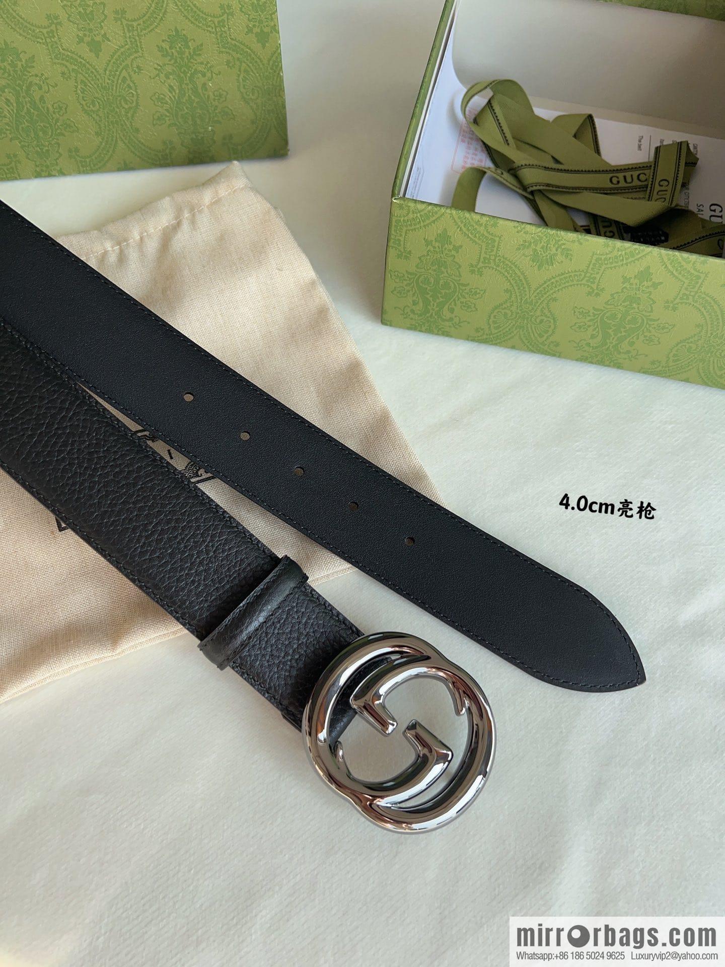 Gucci Gucci, Original Lychee Texture 4.0cm Belt