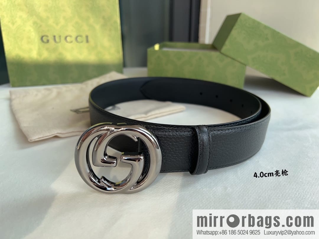 Gucci Gucci, Original Lychee Texture 4.0cm Belt
