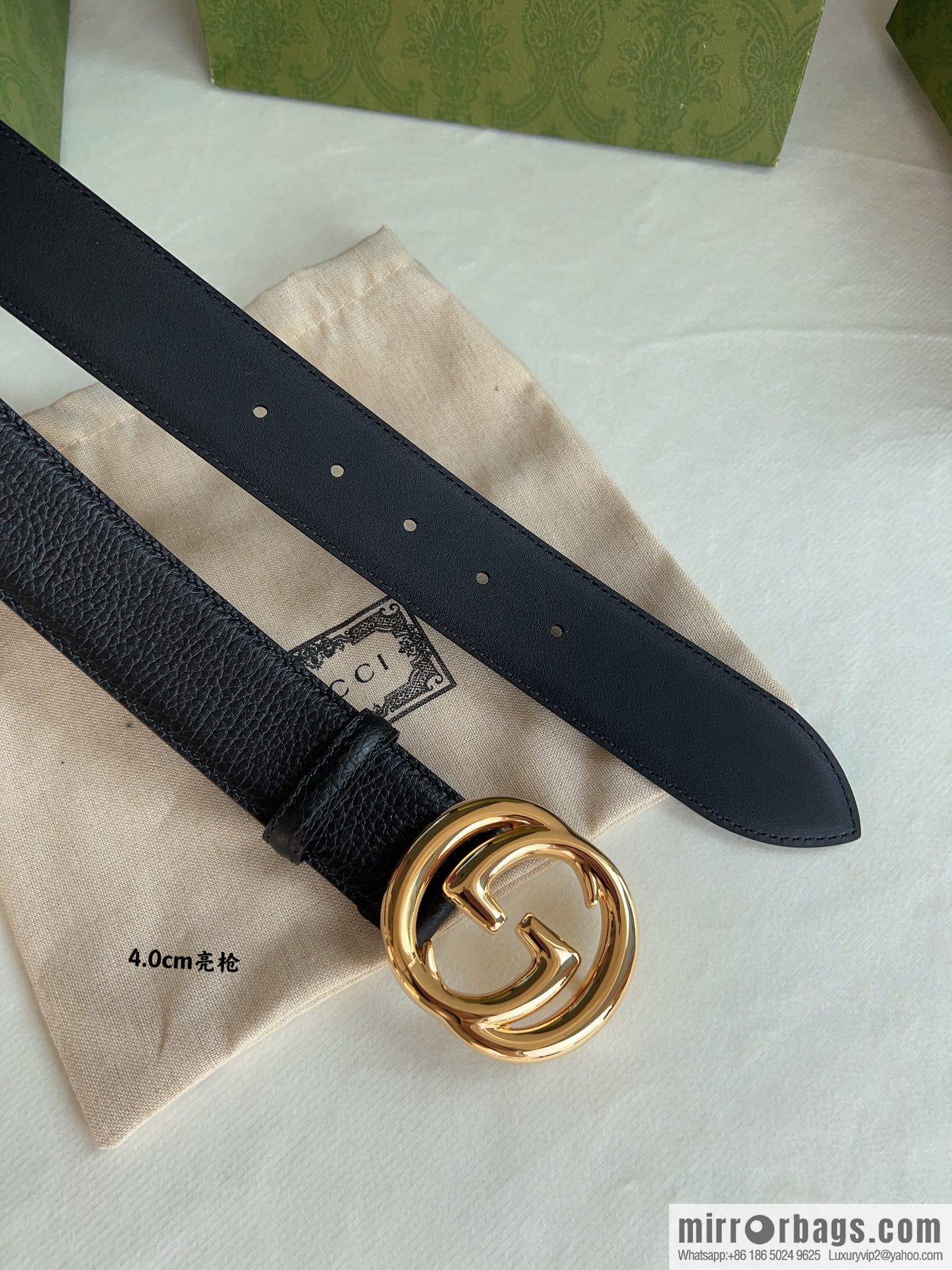 Gucci Gucci, Original Lychee Texture 4.0cm Belt