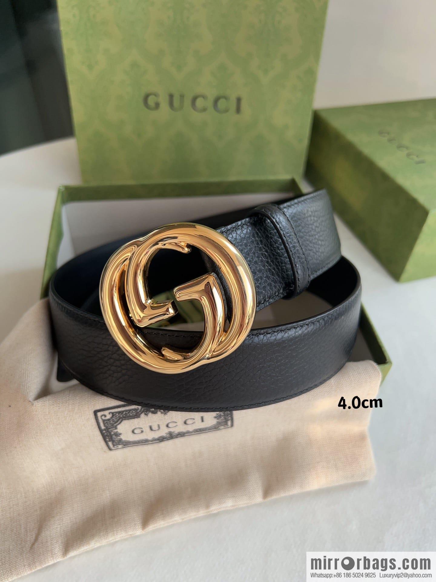 Gucci Gucci, Original Lychee Texture 4.0cm Belt