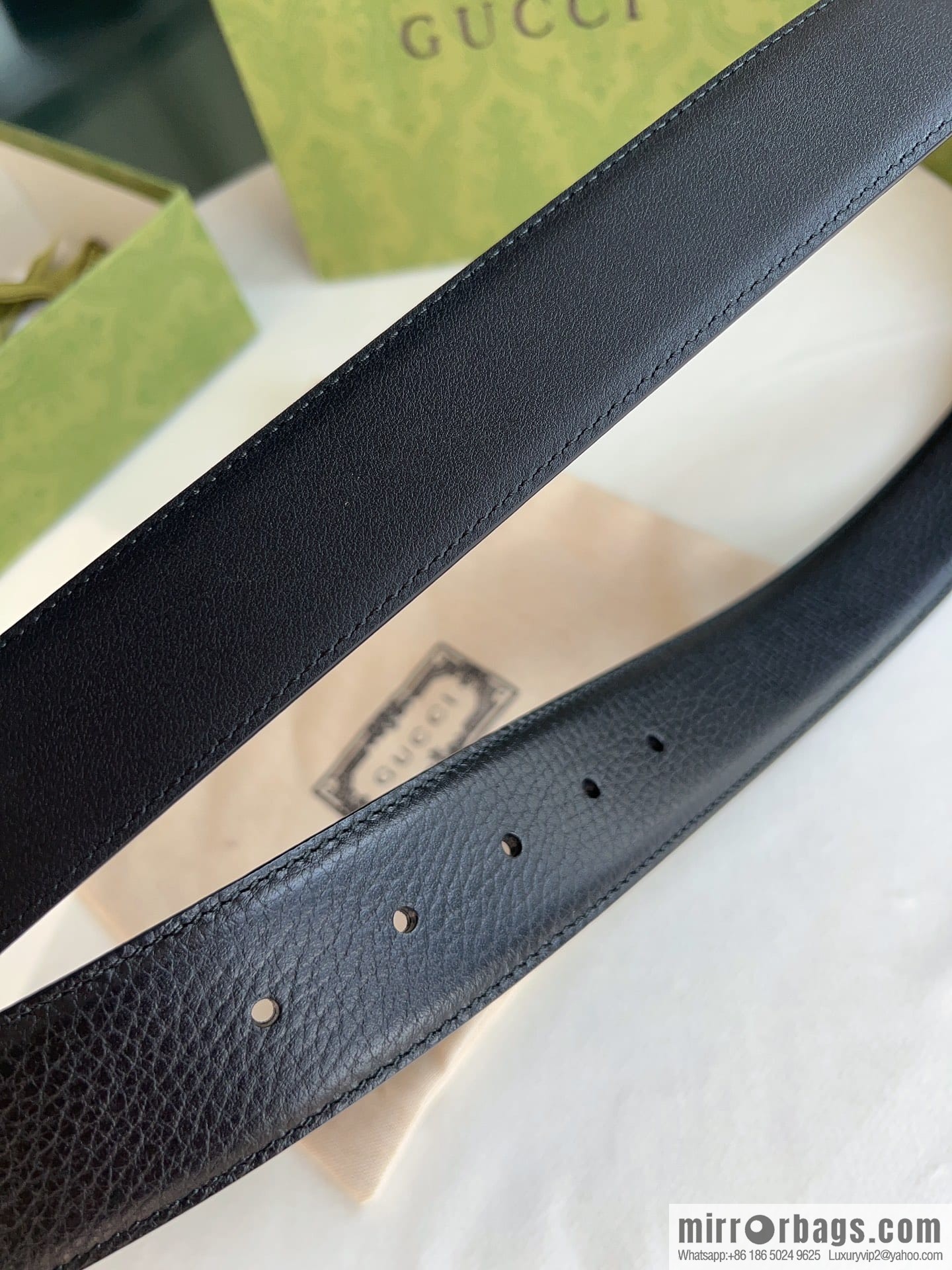 Gucci Gucci, Original Lychee Texture 4.0cm Belt