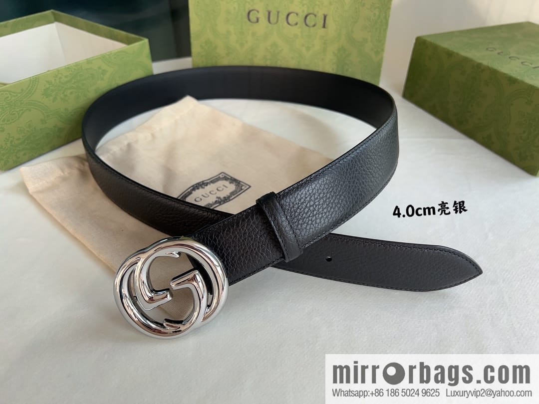 Gucci Gucci, Original Lychee Texture 4.0cm Belt