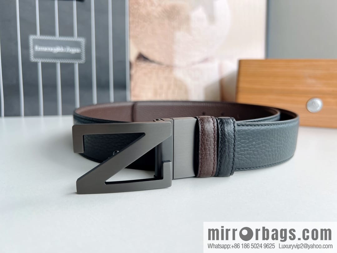 Zegna ZEGNA Boutique Logo Belt Buckle Men's 3.5cm Belt