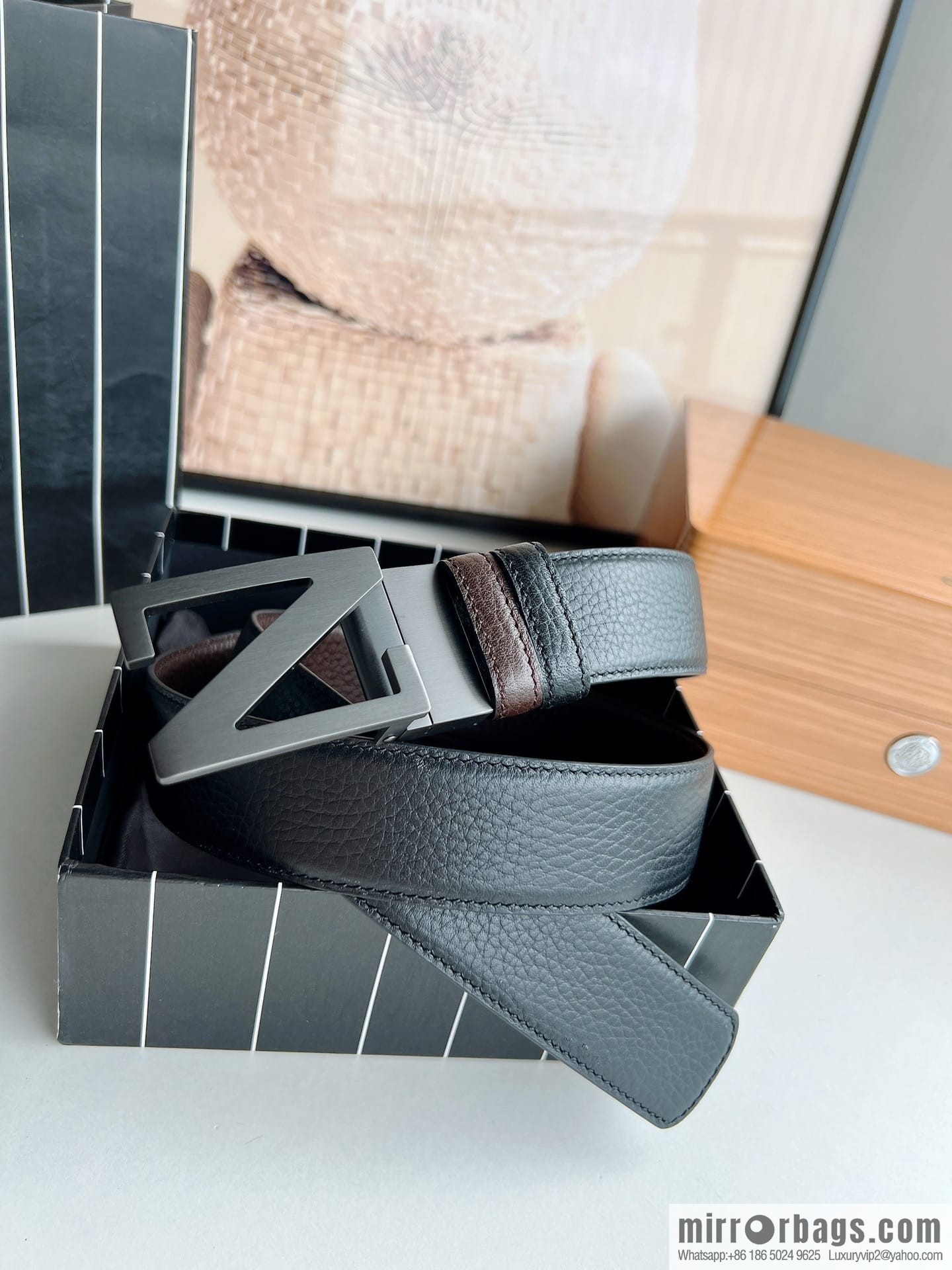 Zegna ZEGNA Boutique Logo Belt Buckle Men's 3.5cm Belt