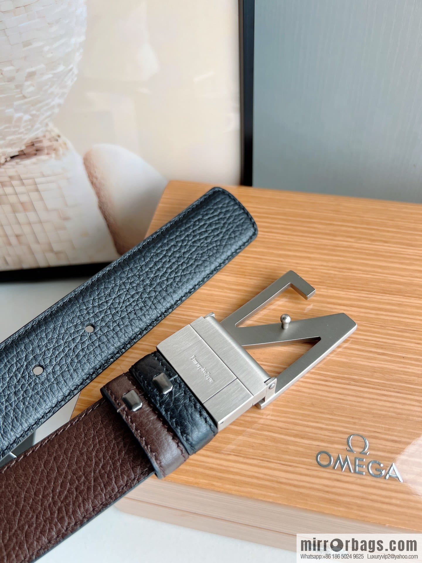 Zegna ZEGNA Boutique Logo Belt Buckle Men's 3.5cm Belt