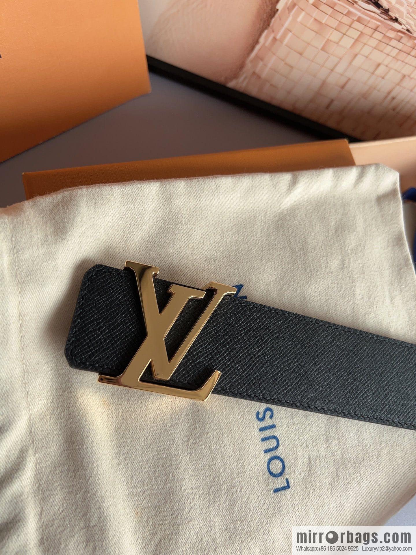 LV/Louis Vuitton, Italy imported high-quality leather hardware men's 4.0cm belt