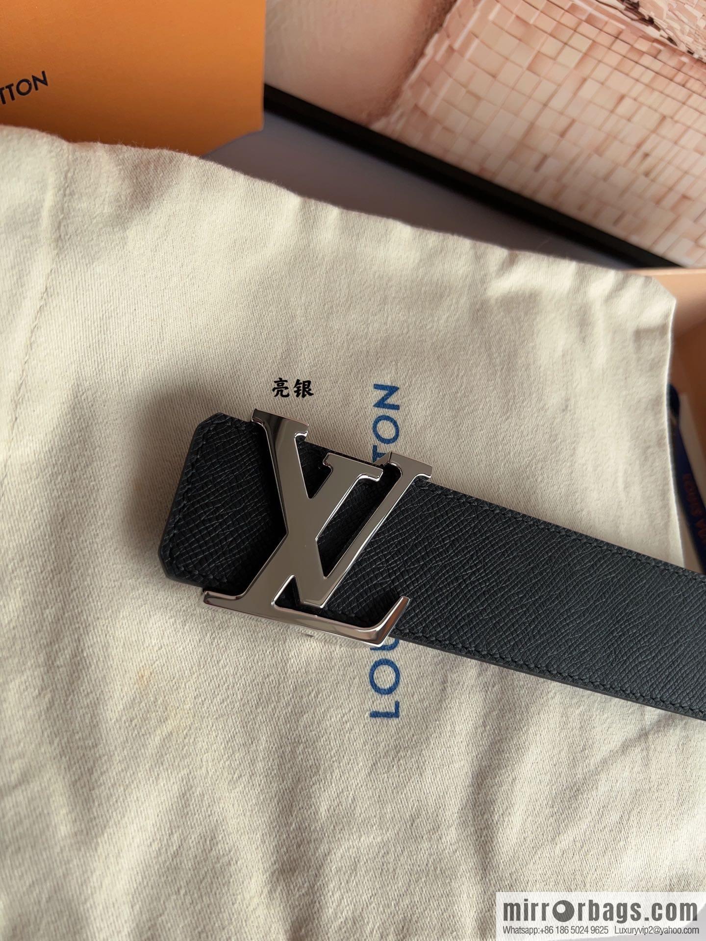 LV/Louis Vuitton, Italy imported high-quality leather hardware men's 4.0cm belt