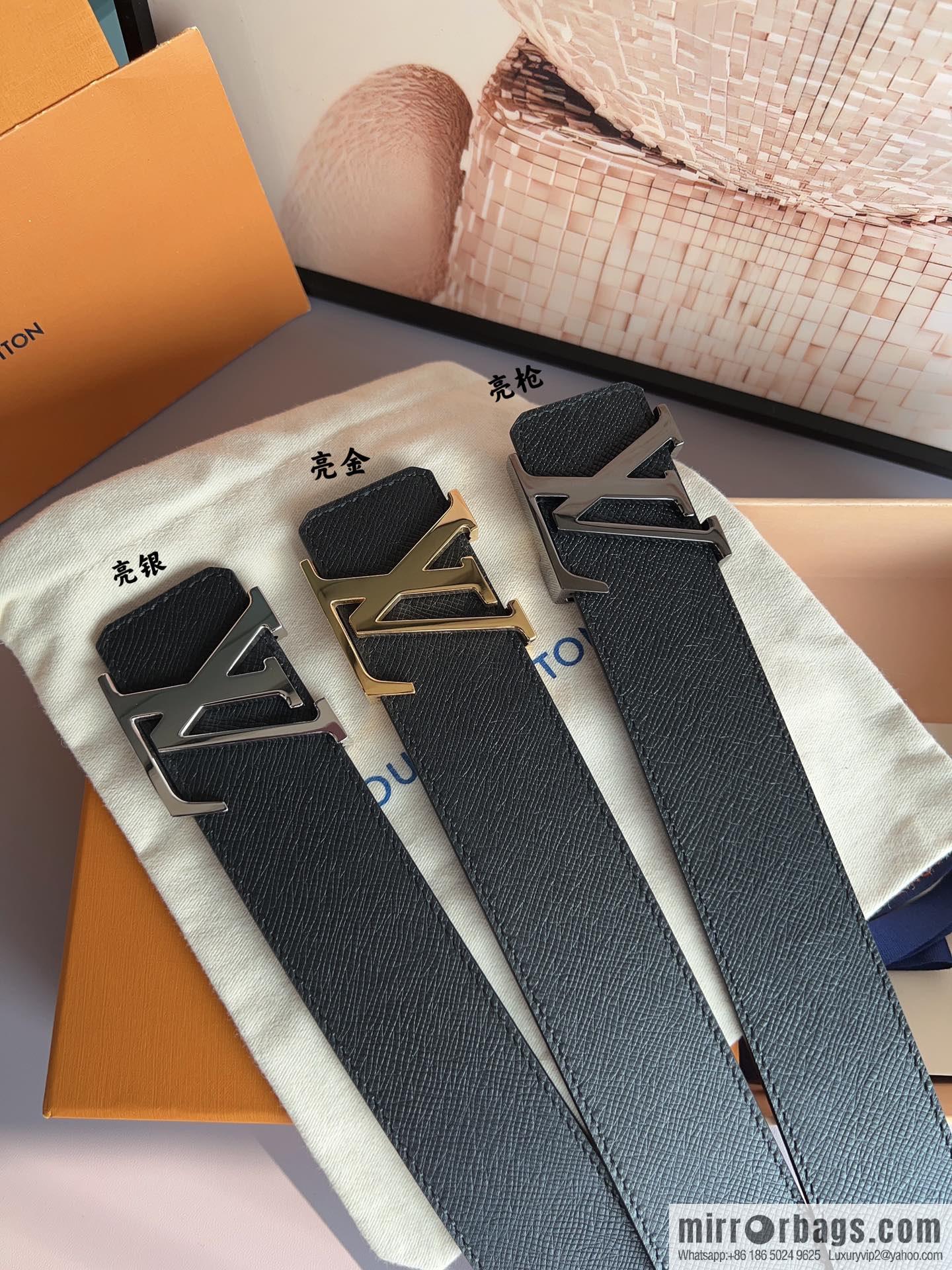 LV/Louis Vuitton, Italy imported high-quality leather hardware men's 4.0cm belt
