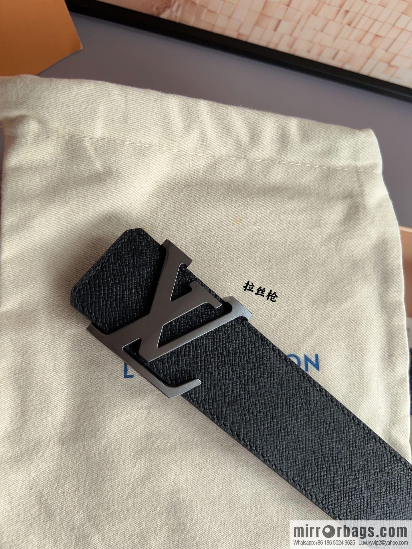 LV/Louis Vuitton, selected Italian imported high-quality leather hardware craftsmanship men's 4.0cm belt