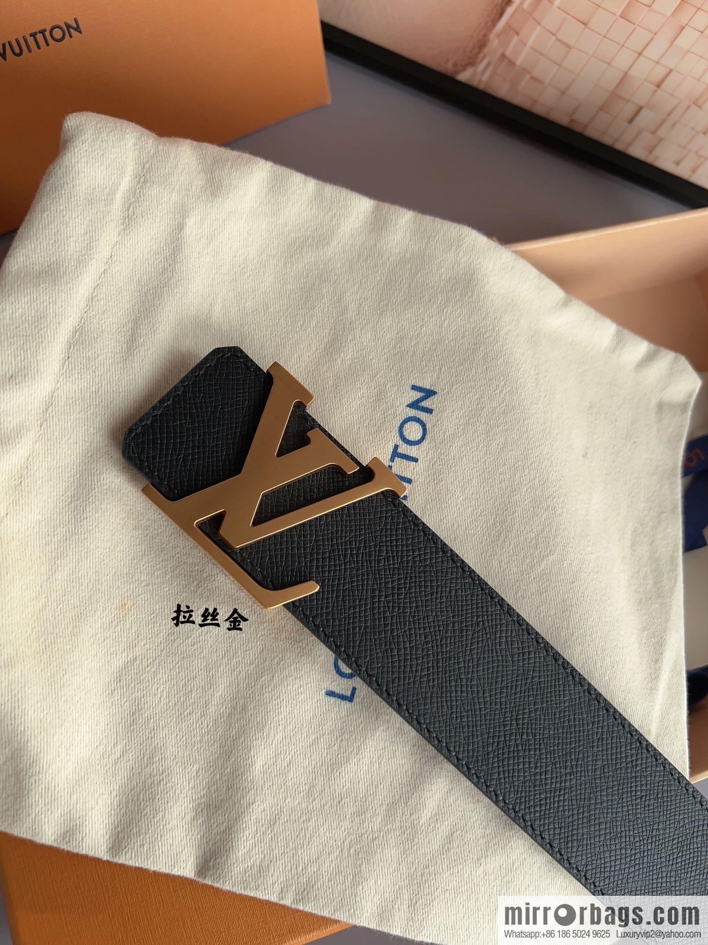 LV/Louis Vuitton, selected Italian imported high-quality leather hardware craftsmanship men's 4.0cm belt