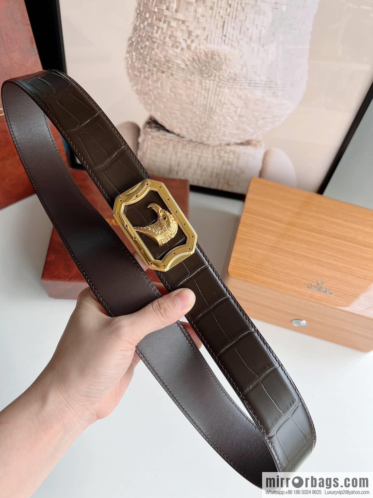 STEFANO RICCI STEFANO RICCI STEFANO RONICH Counter Steel Eagle Head Wear Metal Buckle Men's 3.8cm Belt