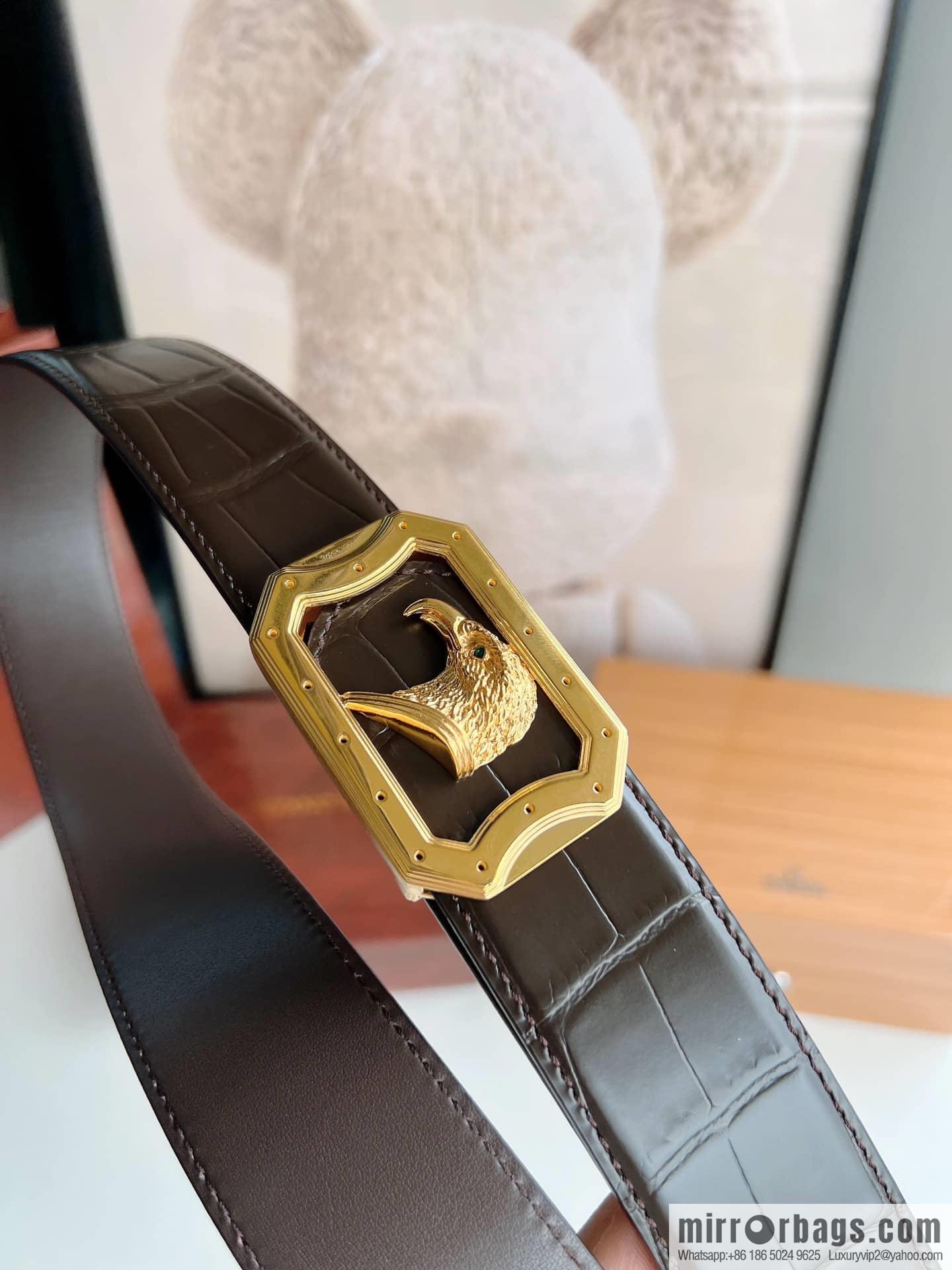 STEFANO RICCI STEFANO RICCI STEFANO RONICH Counter Steel Eagle Head Wear Metal Buckle Men's 3.8cm Belt