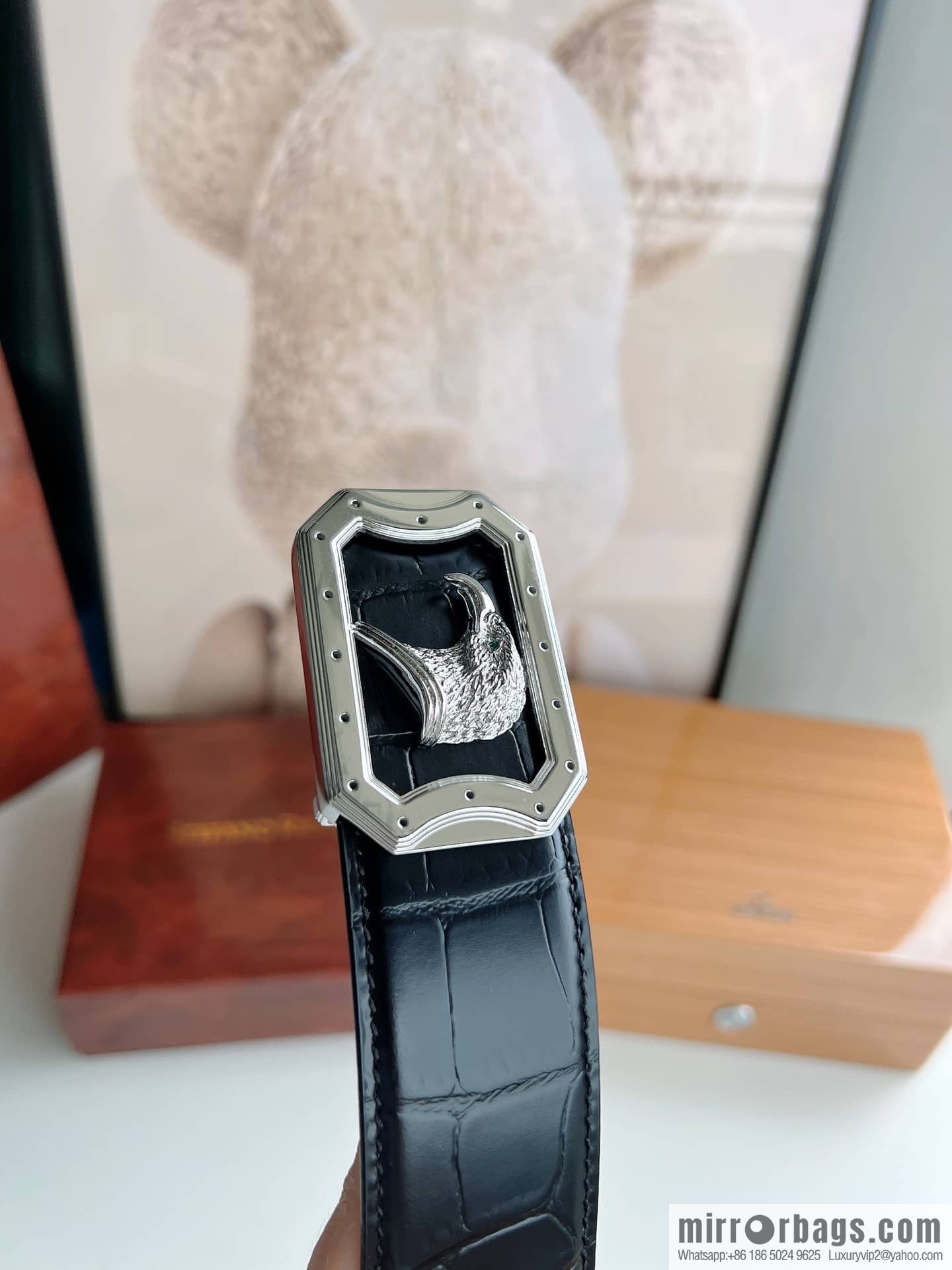 STEFANO RICCI STEFANO RICCI STEFANO RONICH Counter Steel Eagle Head Wear Metal Buckle Men's 3.8cm Belt
