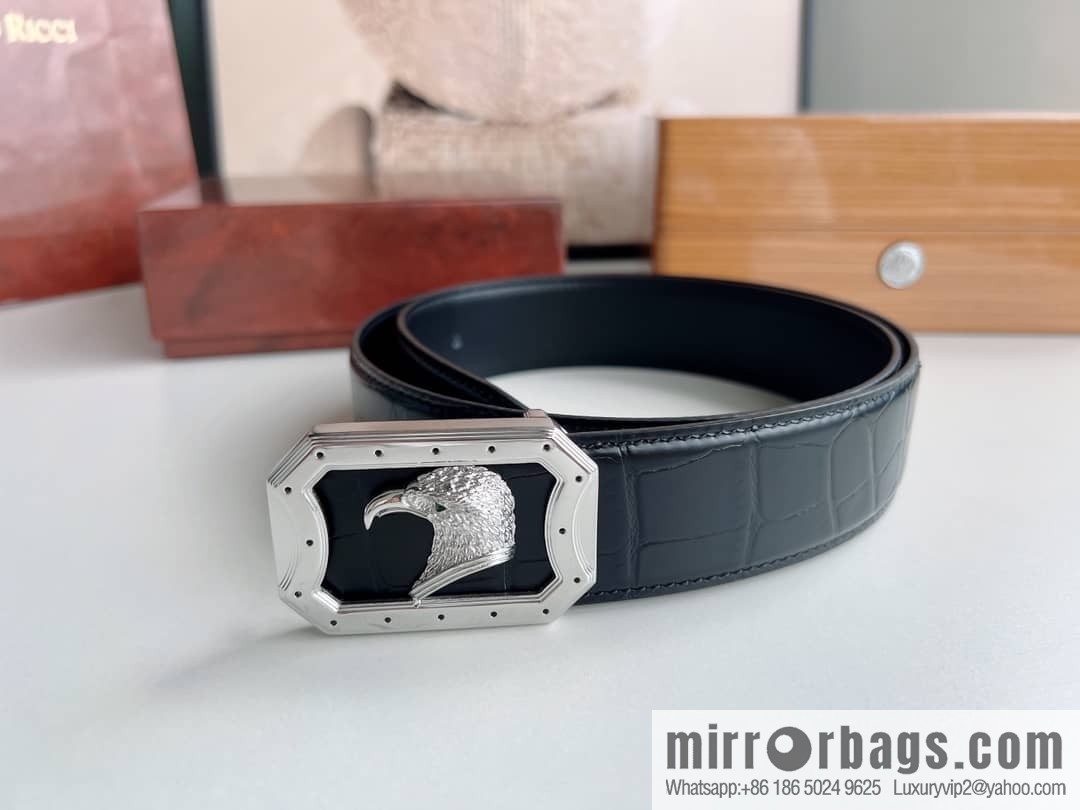 STEFANO RICCI STEFANO RICCI STEFANO RONICH Counter Steel Eagle Head Wear Metal Buckle Men's 3.8cm Belt