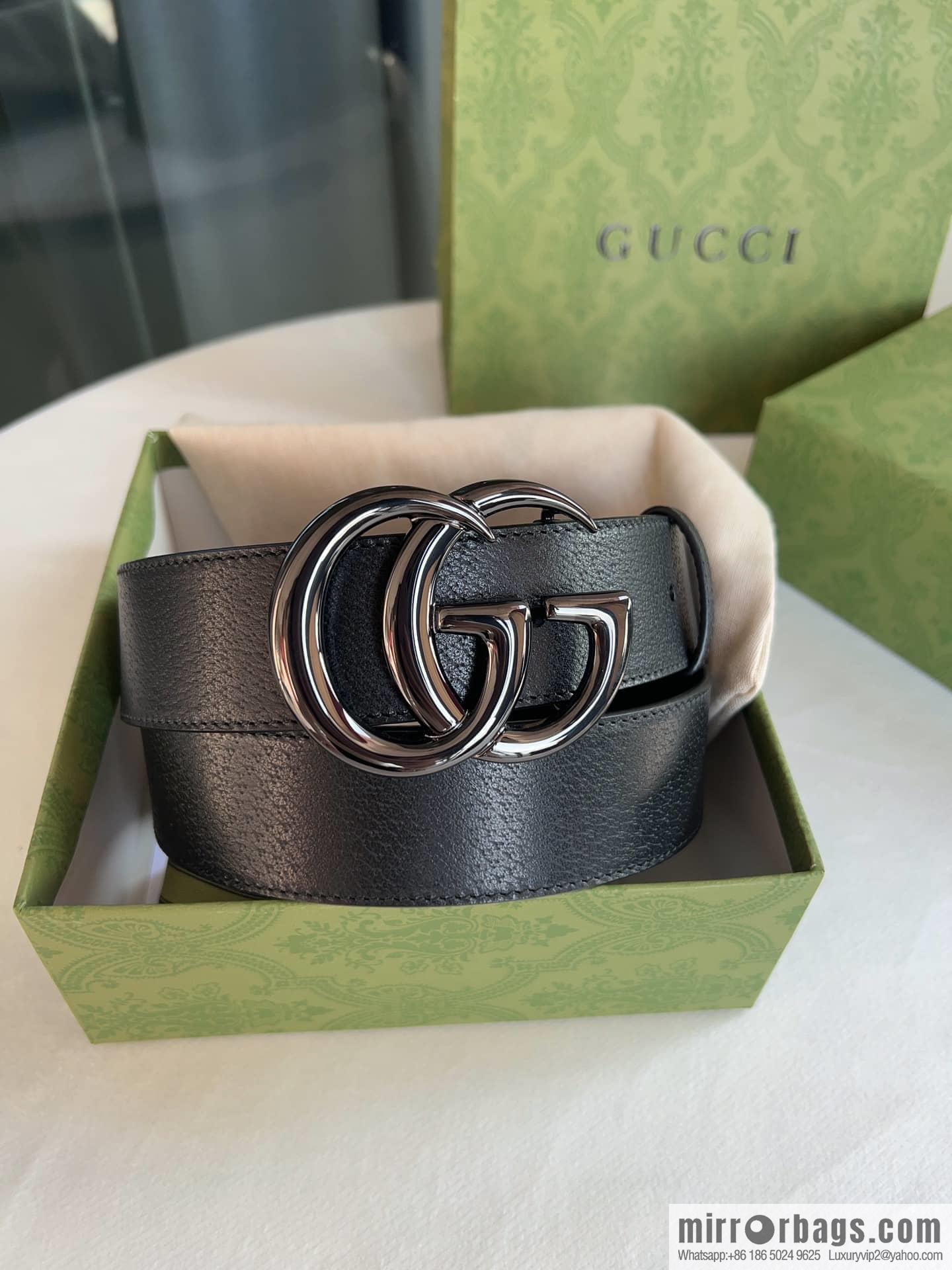 Gucci Gucci, men's 3.8cm belt made of imported cowhide Seiko