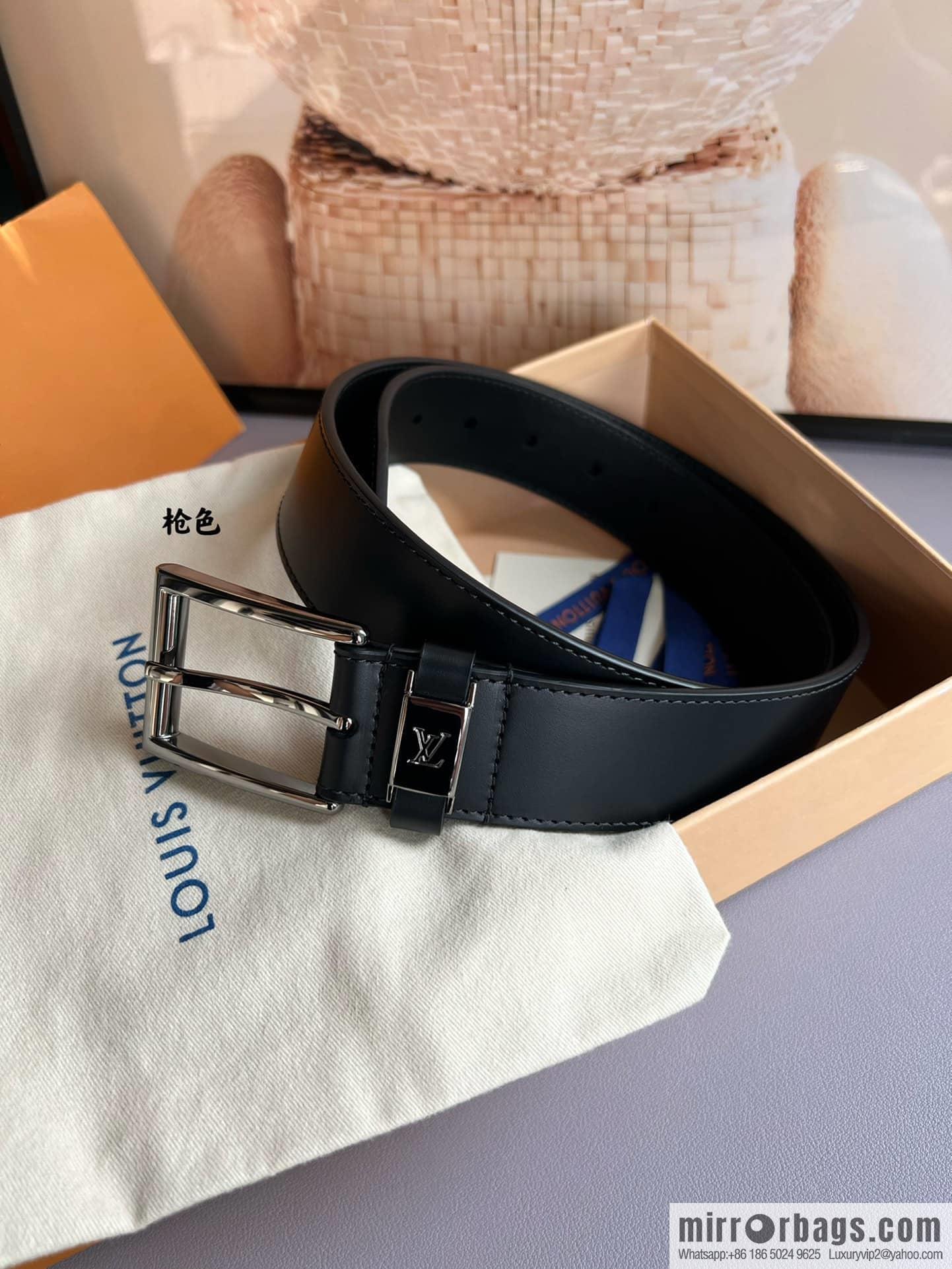 LV/Louis Vuitton, Men's Vendome Belt with Letter Inscription