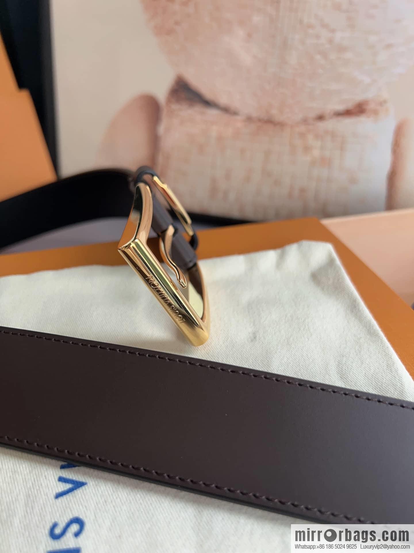 LV/Louis Vuitton, Men's Vendome Belt with Letter Inscription
