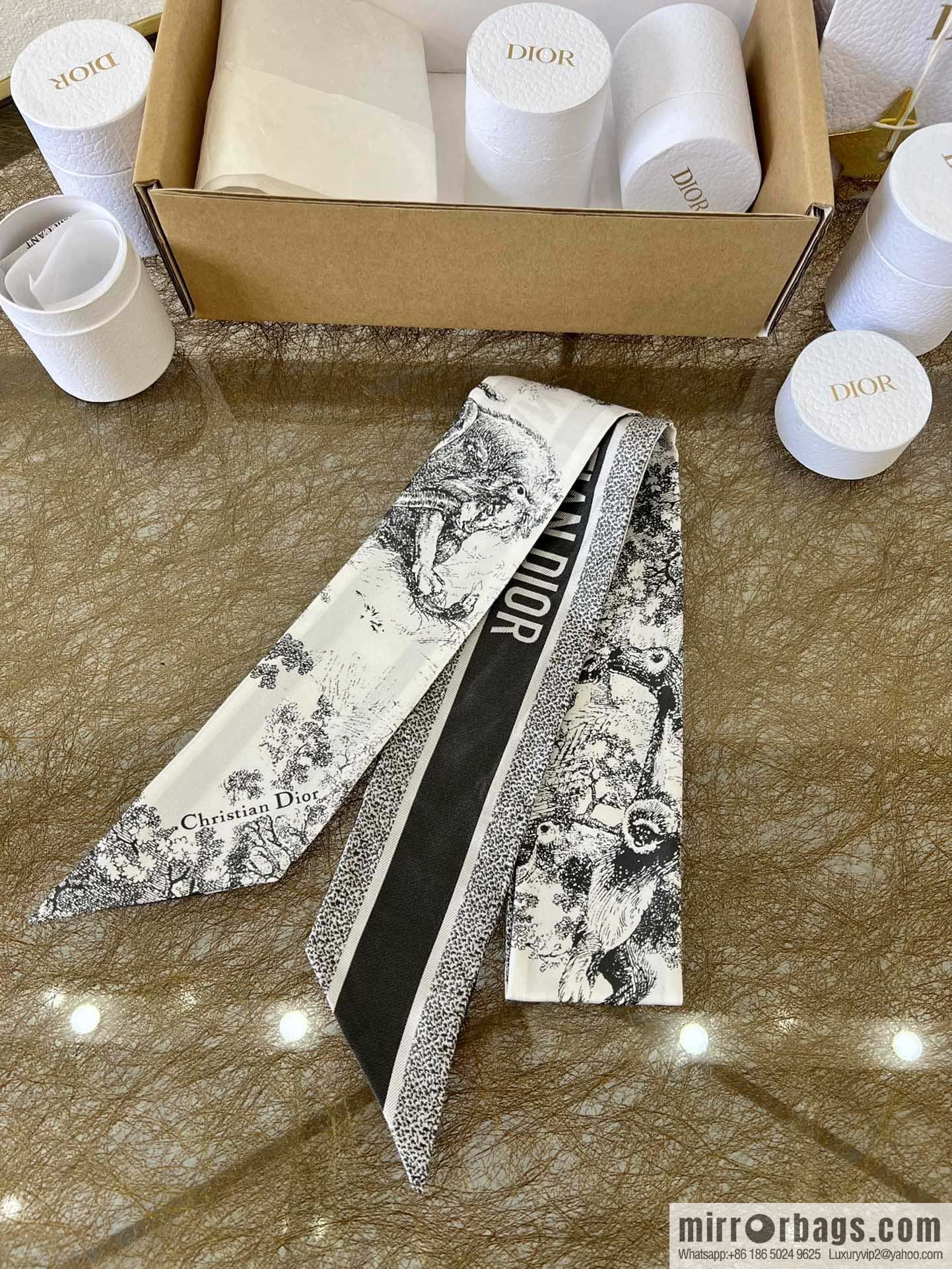Dior twilly Sauvage Zooey print headband