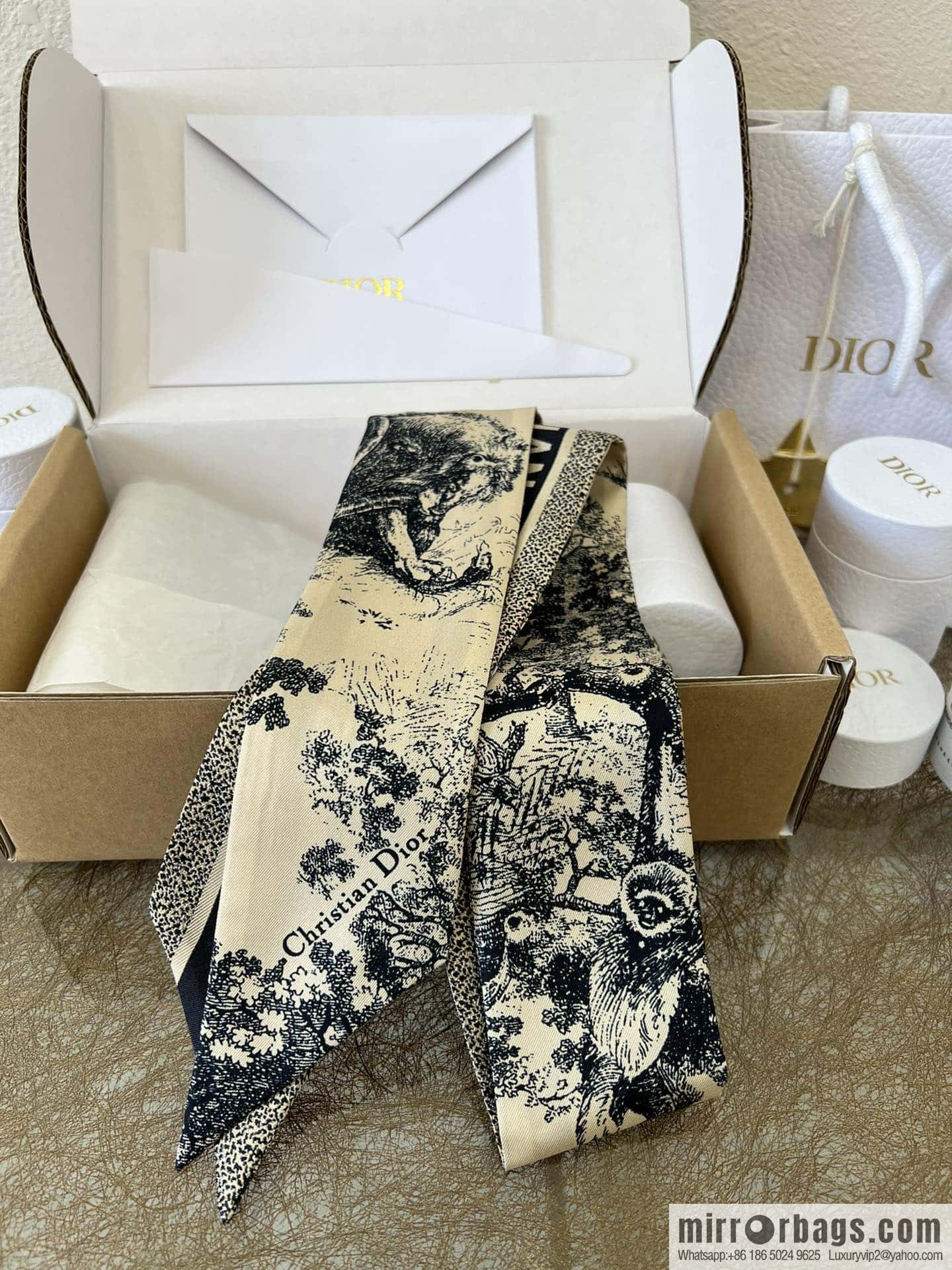Dior twilly Sauvage Zooey print headband
