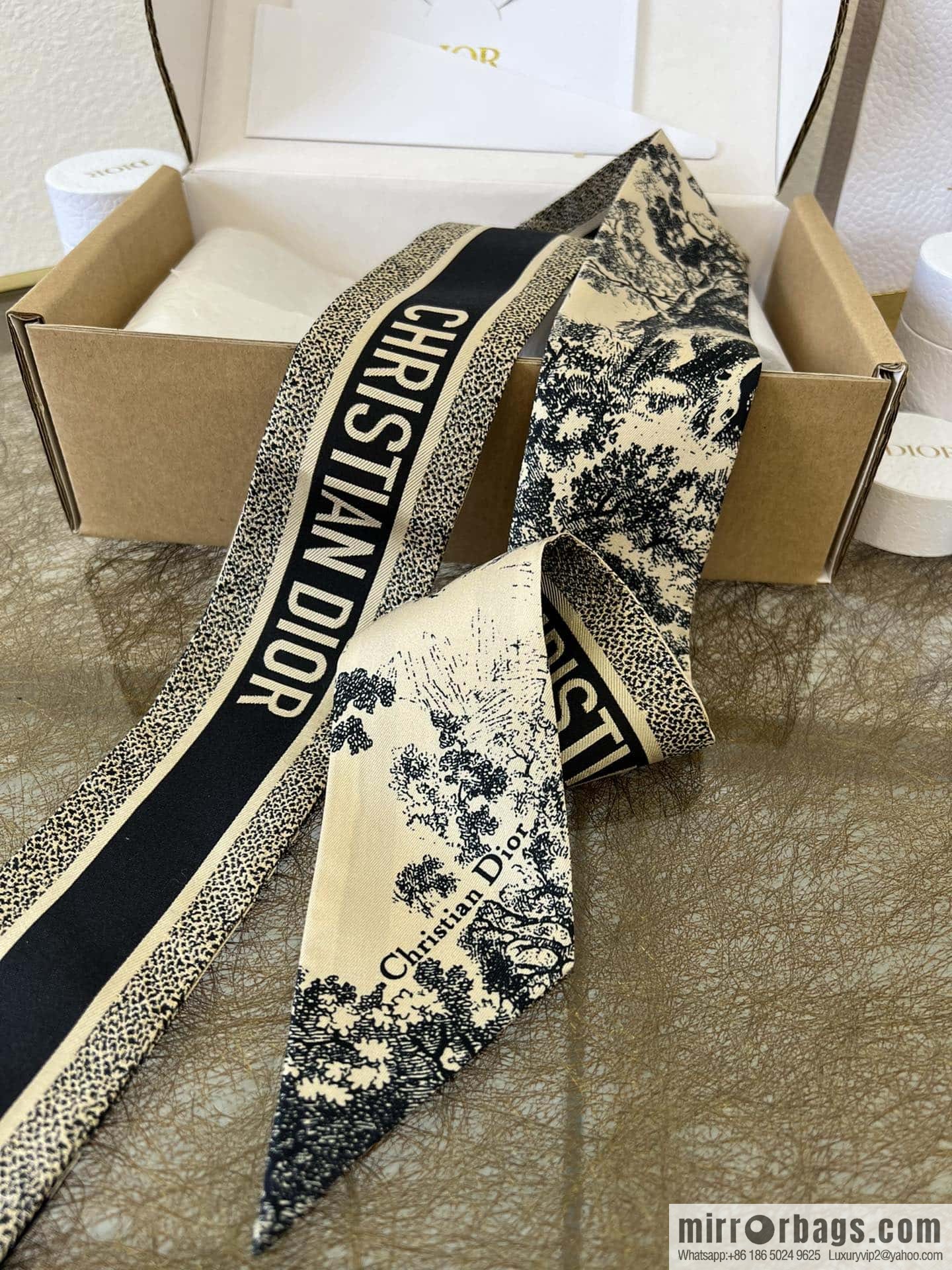 Dior twilly Sauvage Zooey print headband