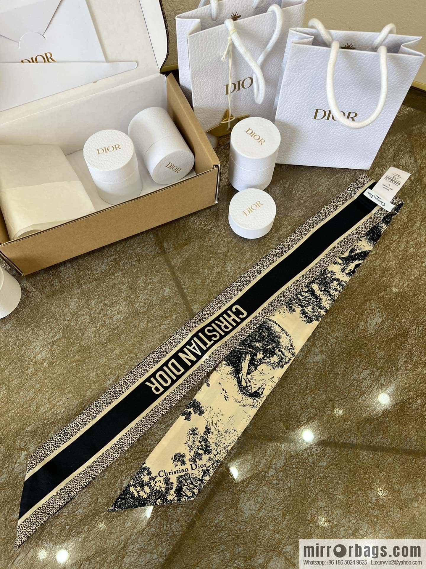 Dior twilly Sauvage Zooey print headband