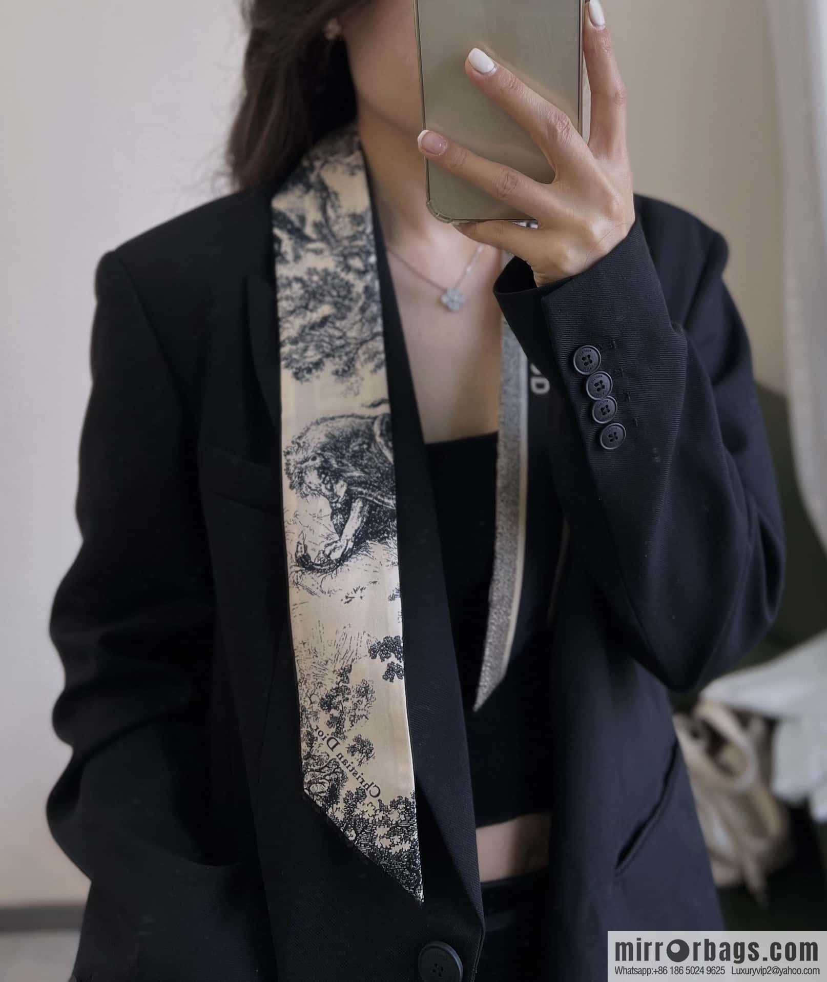 Dior twilly Sauvage Zooey print headband
