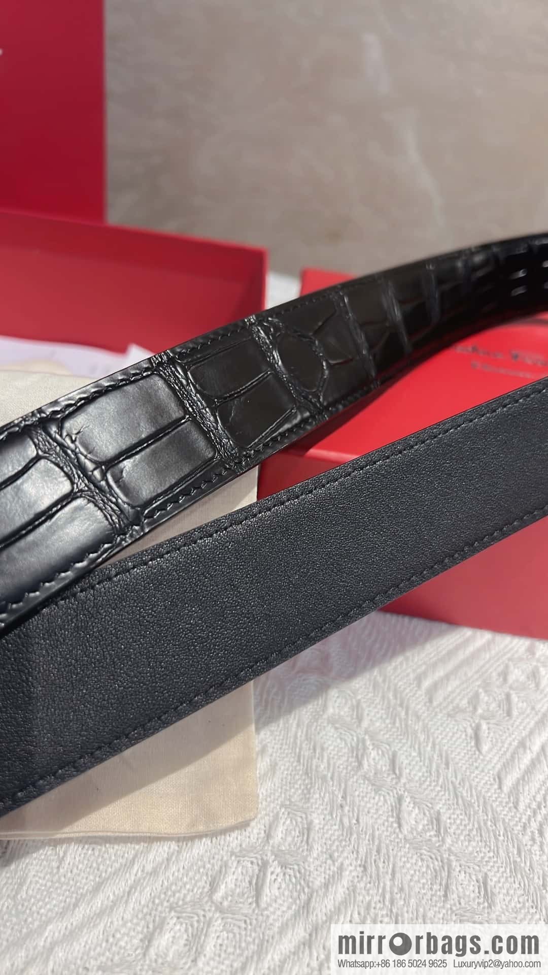 Ferragamo Ferragamo, Exquisite Figure 8 Metal Buckle Men's 3.8cm Belt