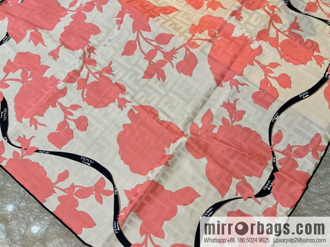 Fendi 100% silk Roses scarf