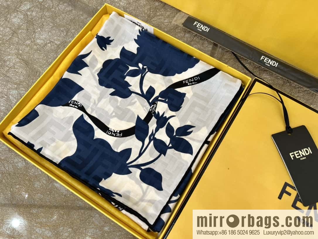Fendi 100% silk Roses scarf