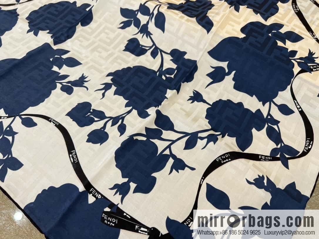Fendi 100% silk Roses scarf