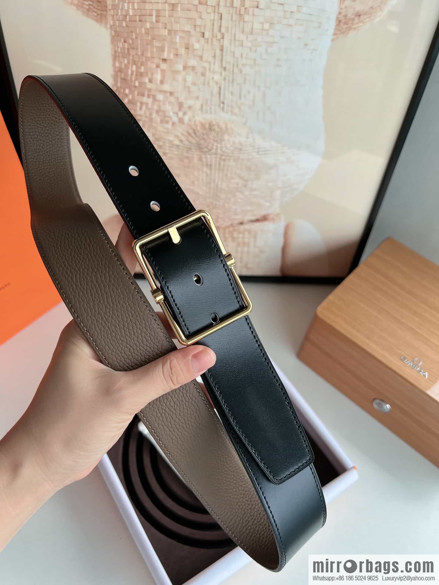 Hermes Hermes 40mm Nathan Double Sided External Belt