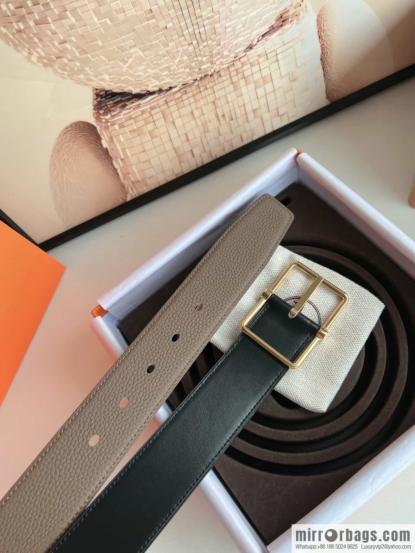 Hermes Hermes 40mm Nathan Double Sided External Belt