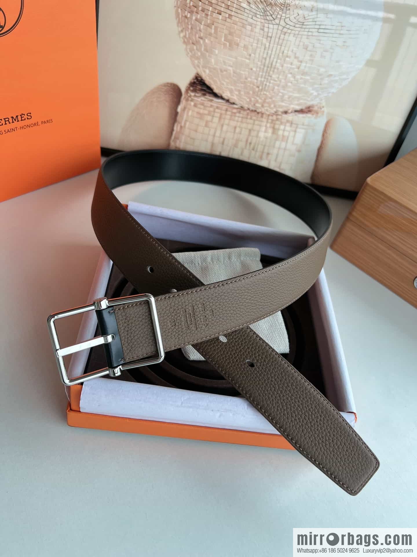 Hermes Hermes 40mm Nathan Double Sided External Belt