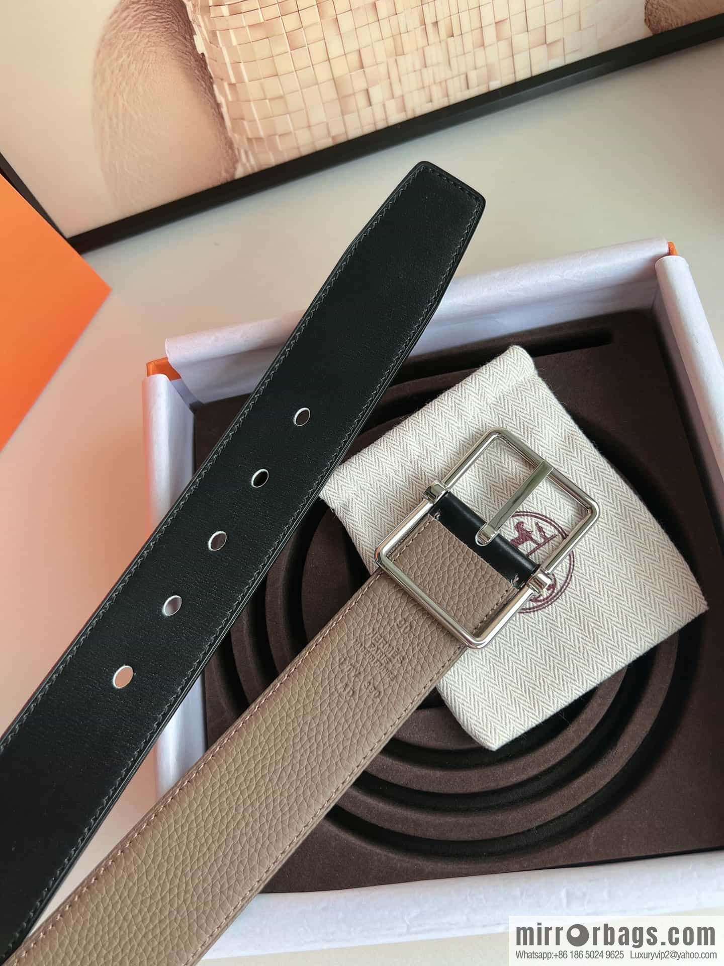 Hermes Hermes 40mm Nathan Double Sided External Belt