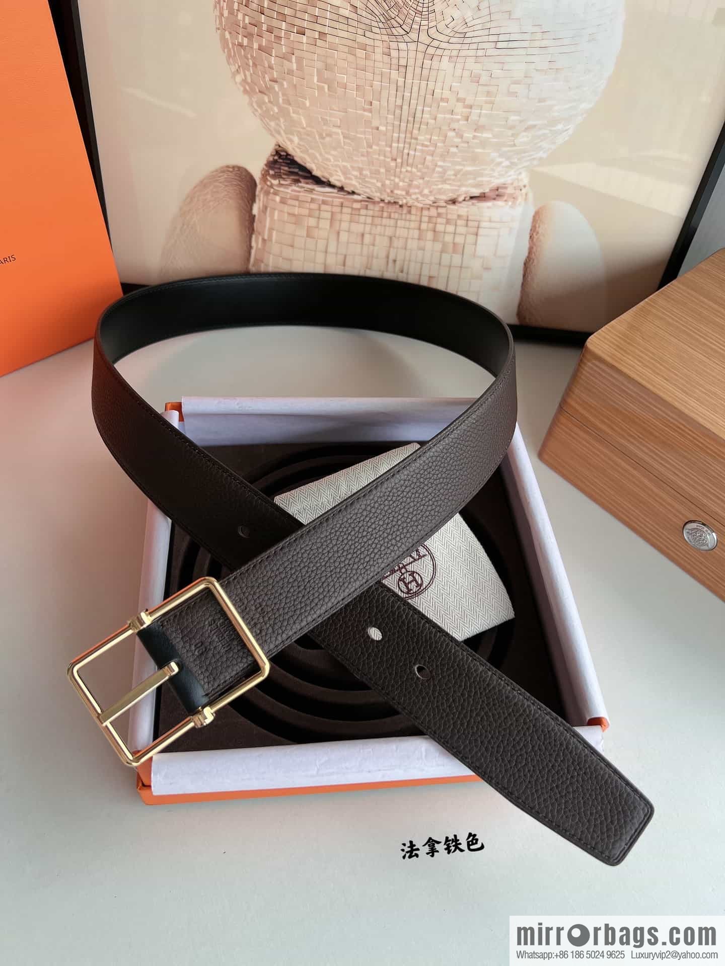 Hermes Hermes 40mm Nathan Double Sided External Belt