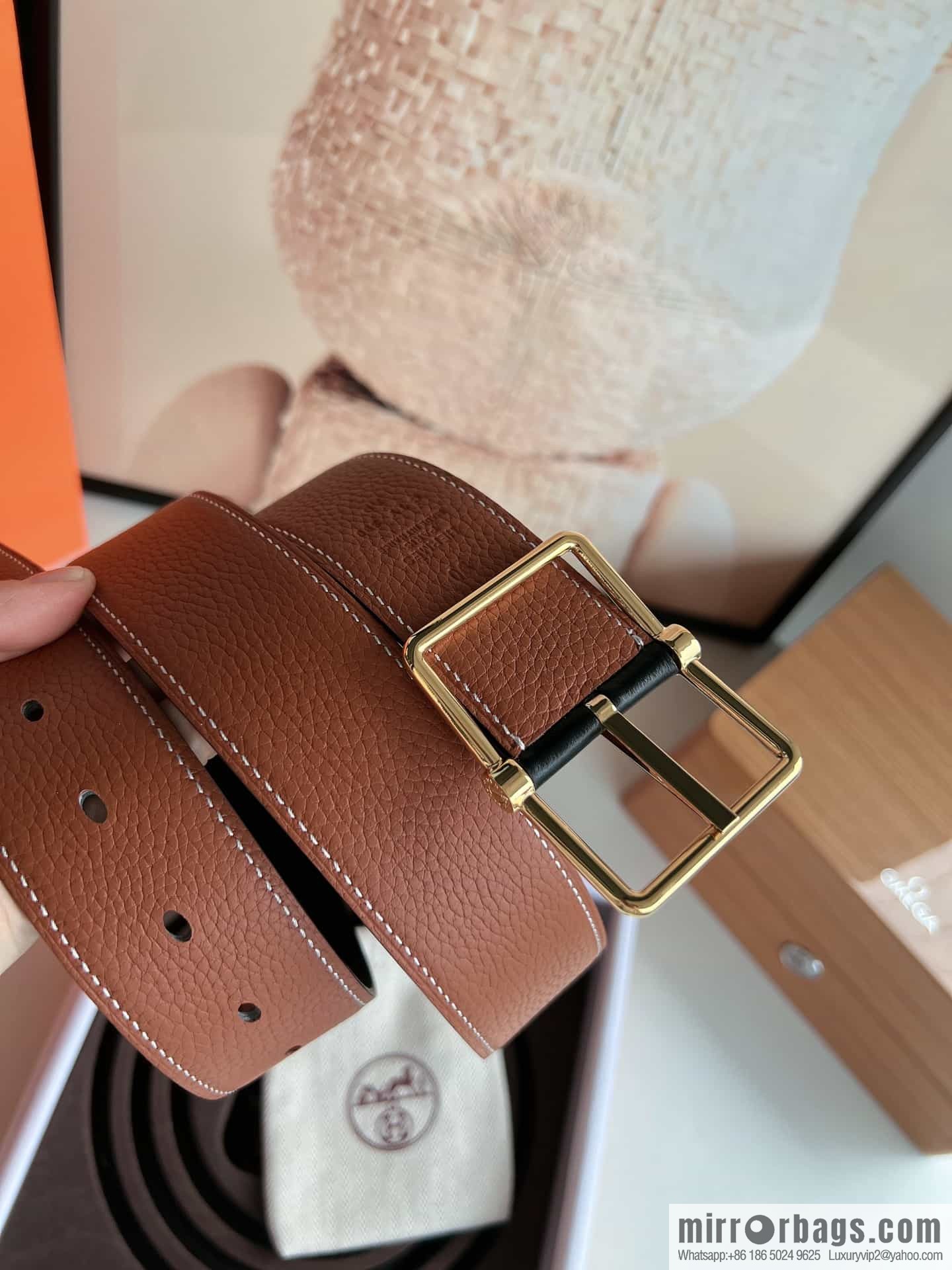 Hermes Hermes 40mm Nathan Double Sided External Belt