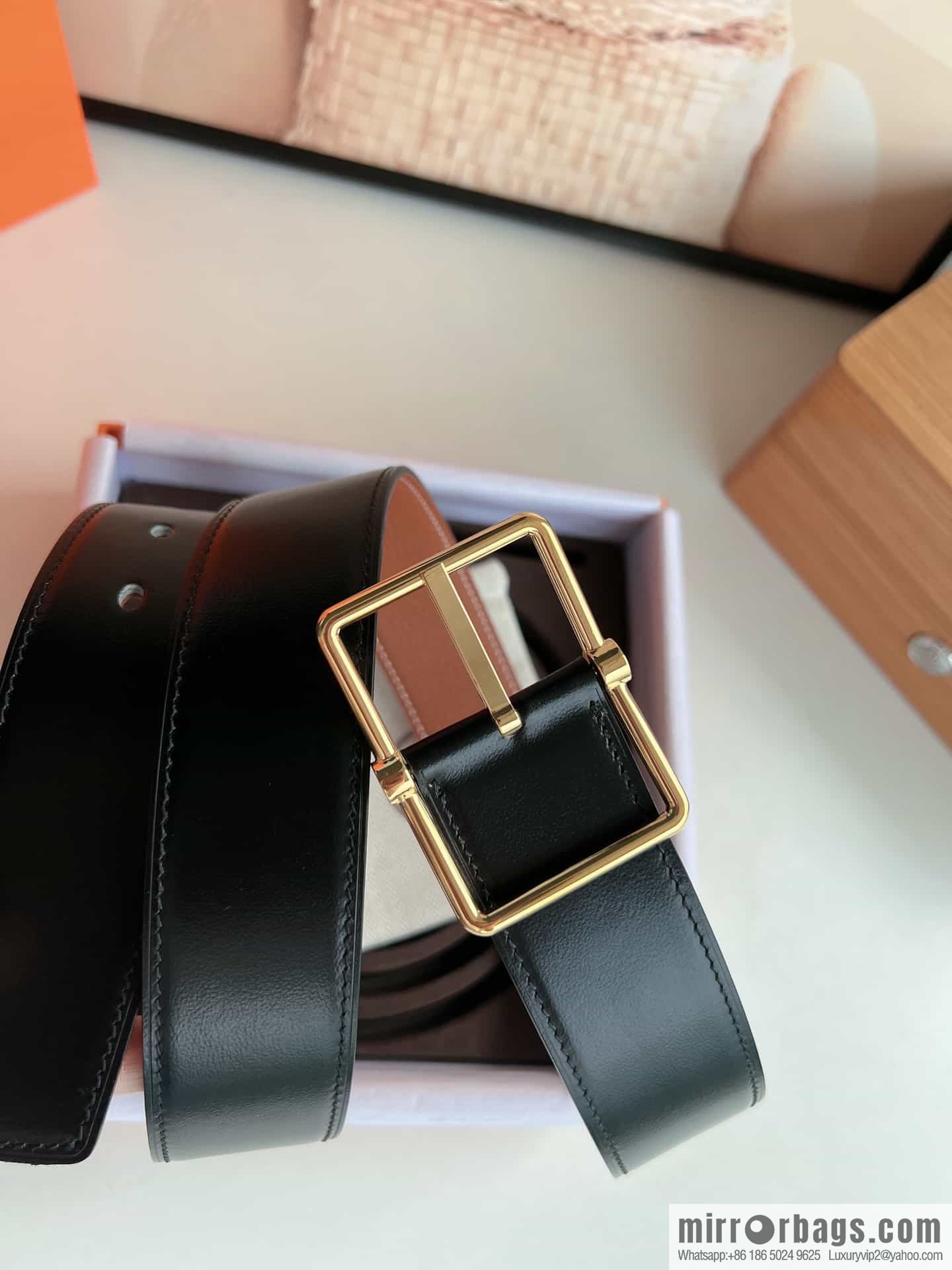 Hermes Hermes 40mm Nathan Double Sided External Belt