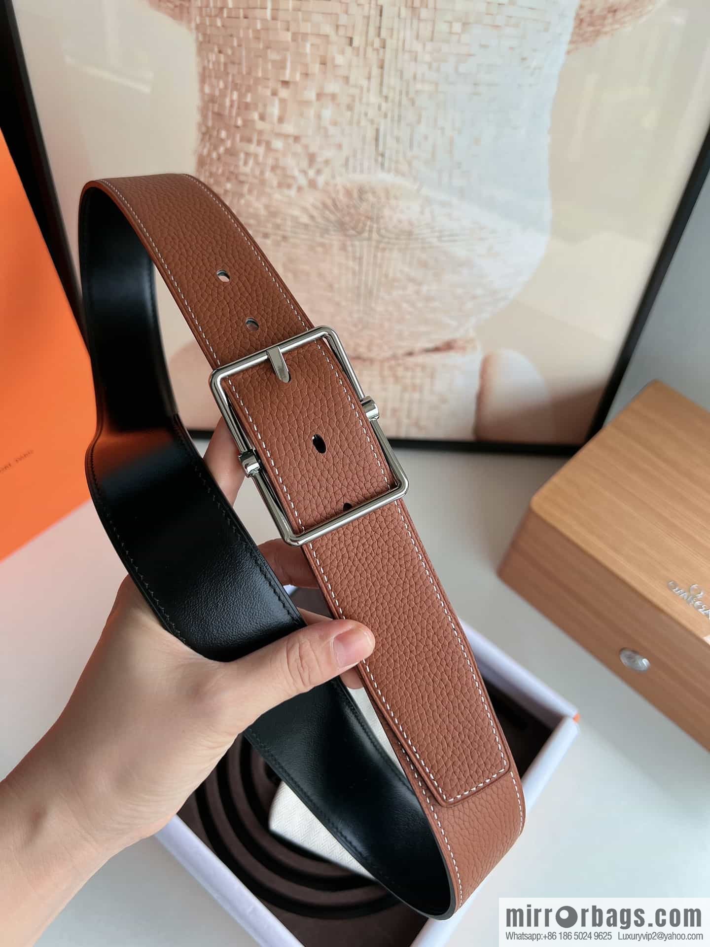 Hermes Hermes 40mm Nathan Double Sided External Belt