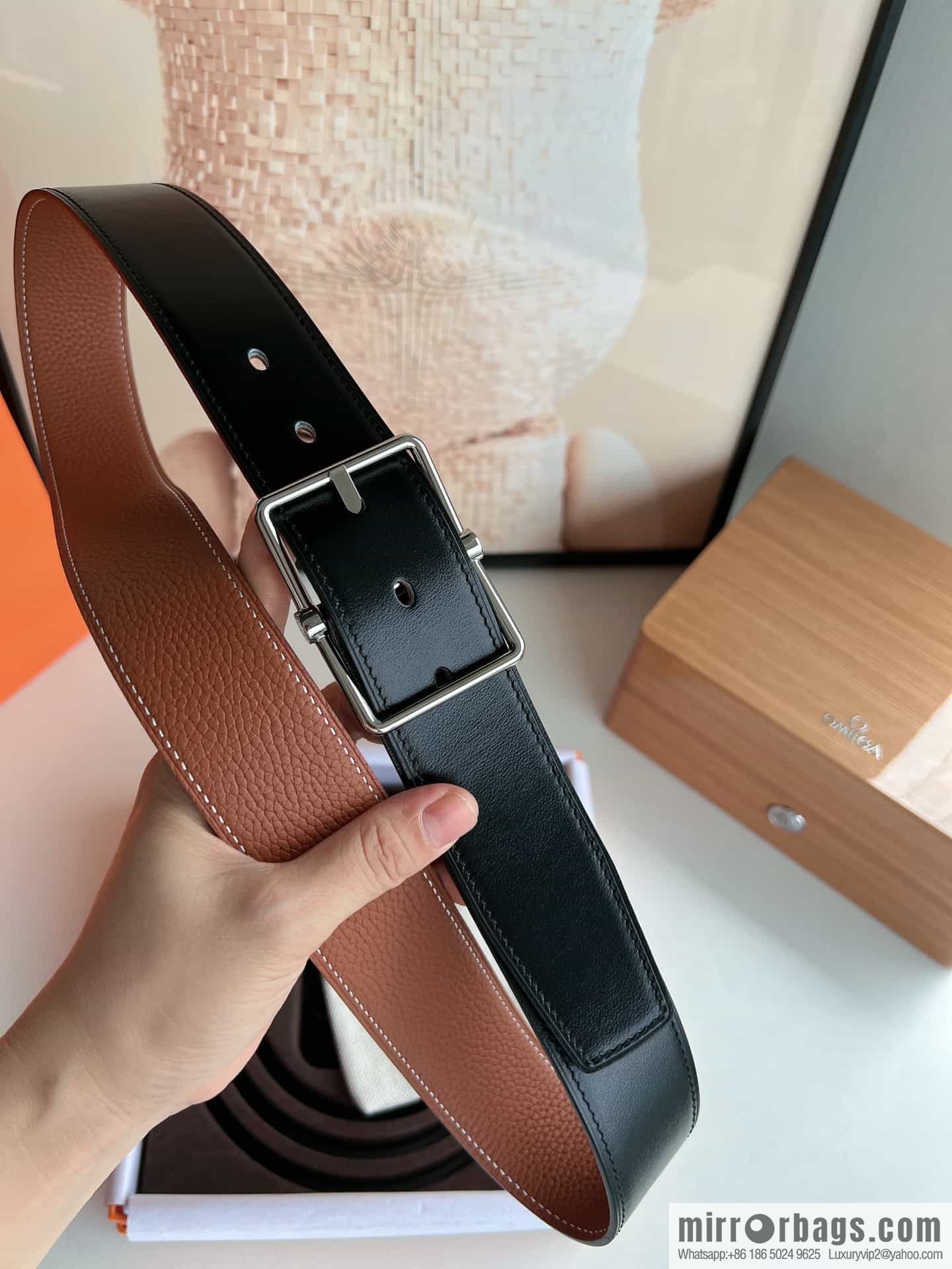 Hermes Hermes 40mm Nathan Double Sided External Belt