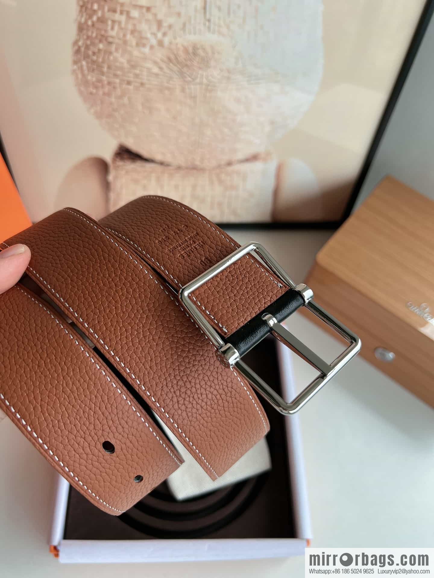Hermes Hermes 40mm Nathan Double Sided External Belt