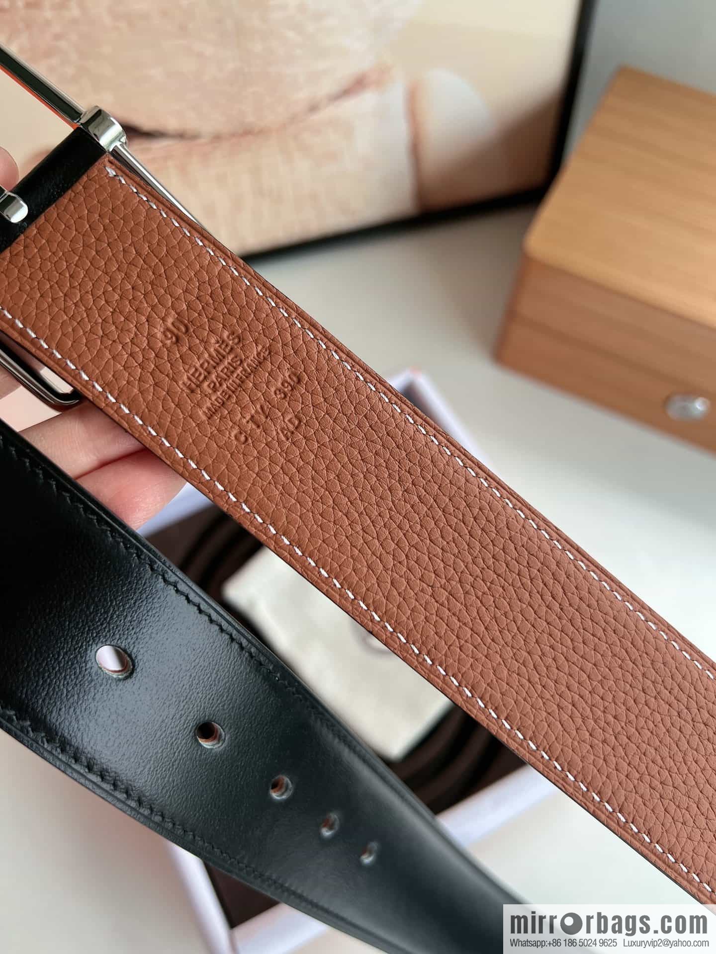 Hermes Hermes 40mm Nathan Double Sided External Belt