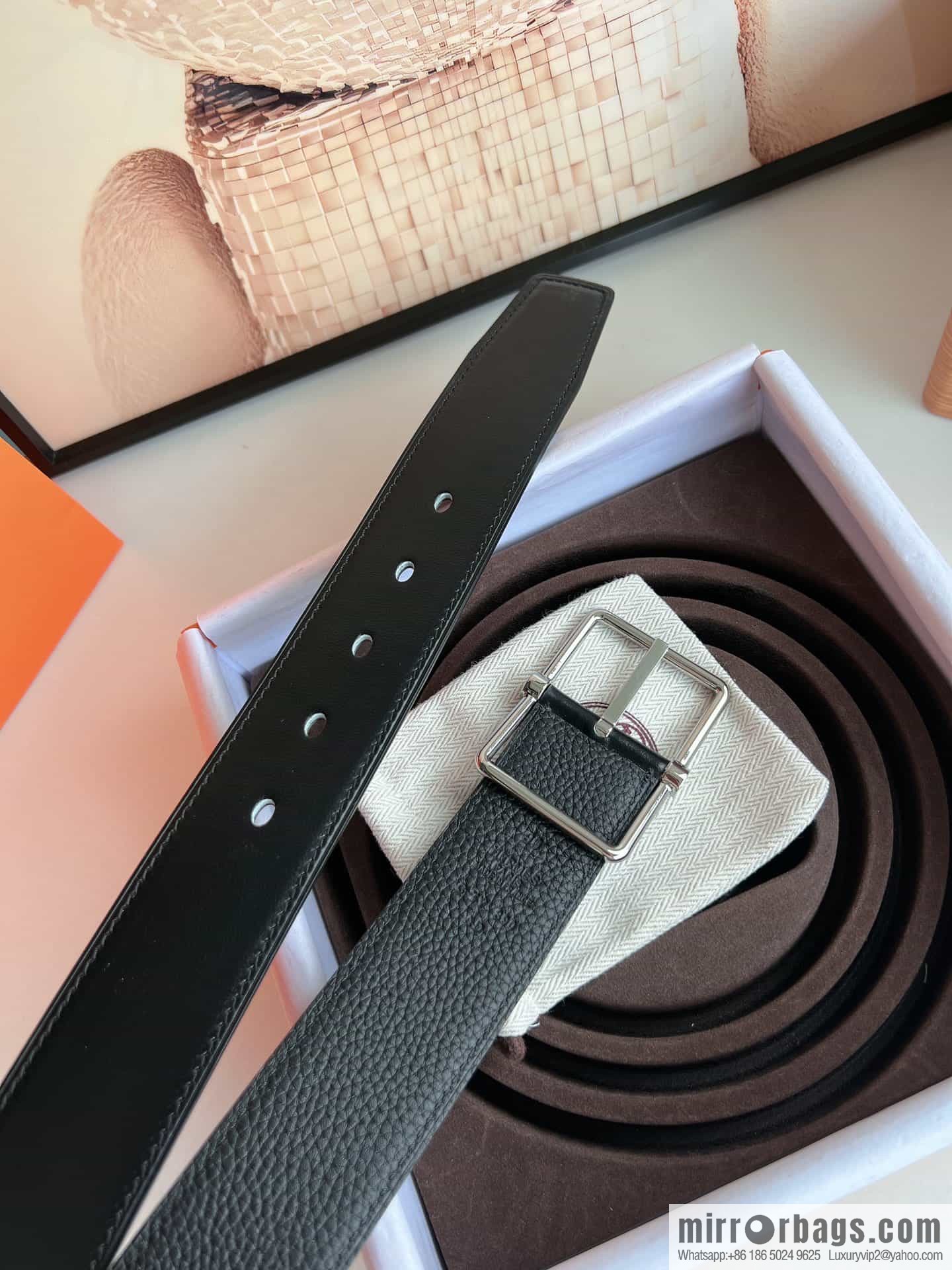 Hermes Hermes 40mm Nathan Double Sided External Belt