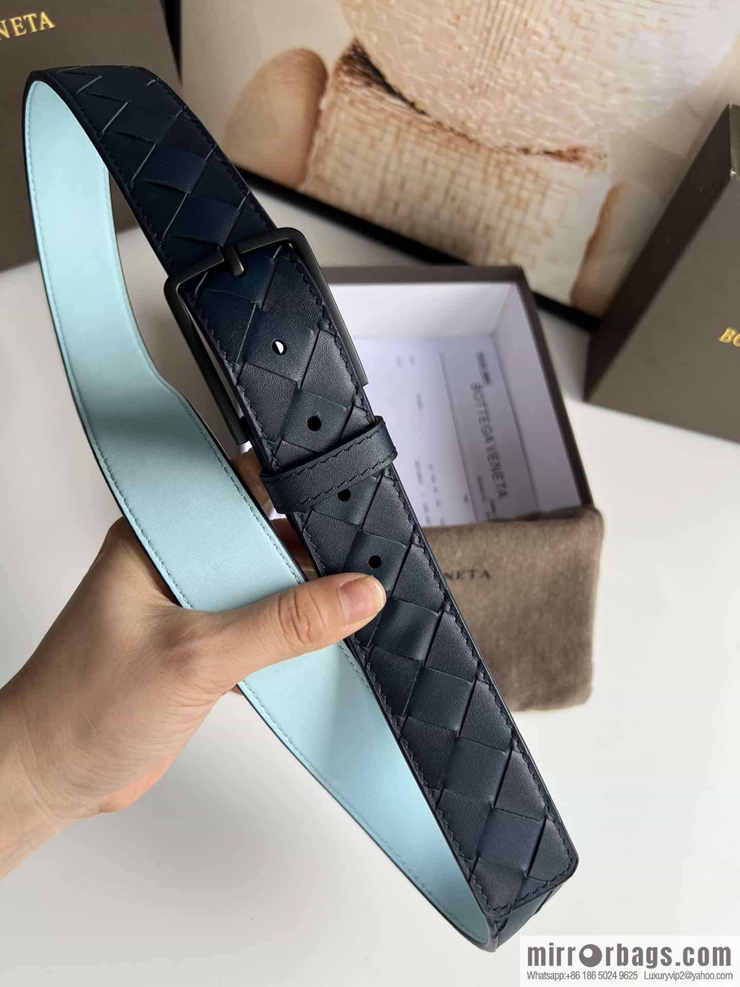 BV Baodian Home, Handmade First Layer Cowhide Woven Men's 3.5cm Belt