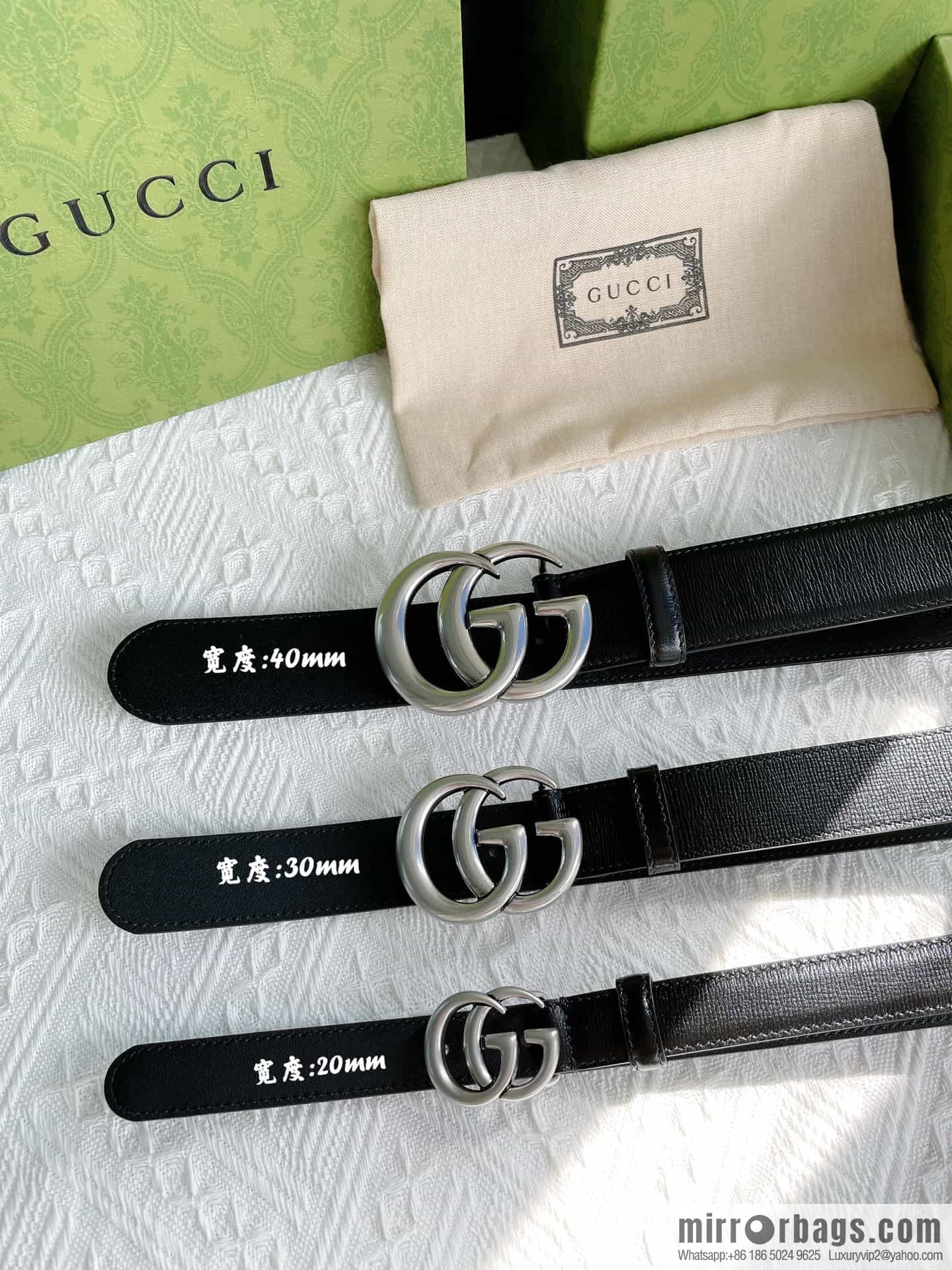 Gucci Gucci, imported cowhide texture with 2.0/3 0/4.0